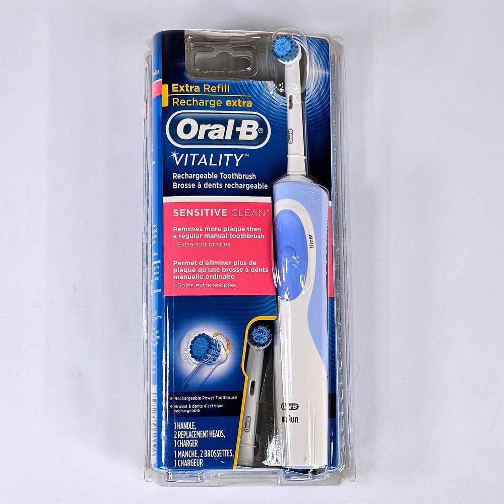 Oral-B Vitality Sensitive Clean Rechargeable Electric Toothbrush Braun Blue